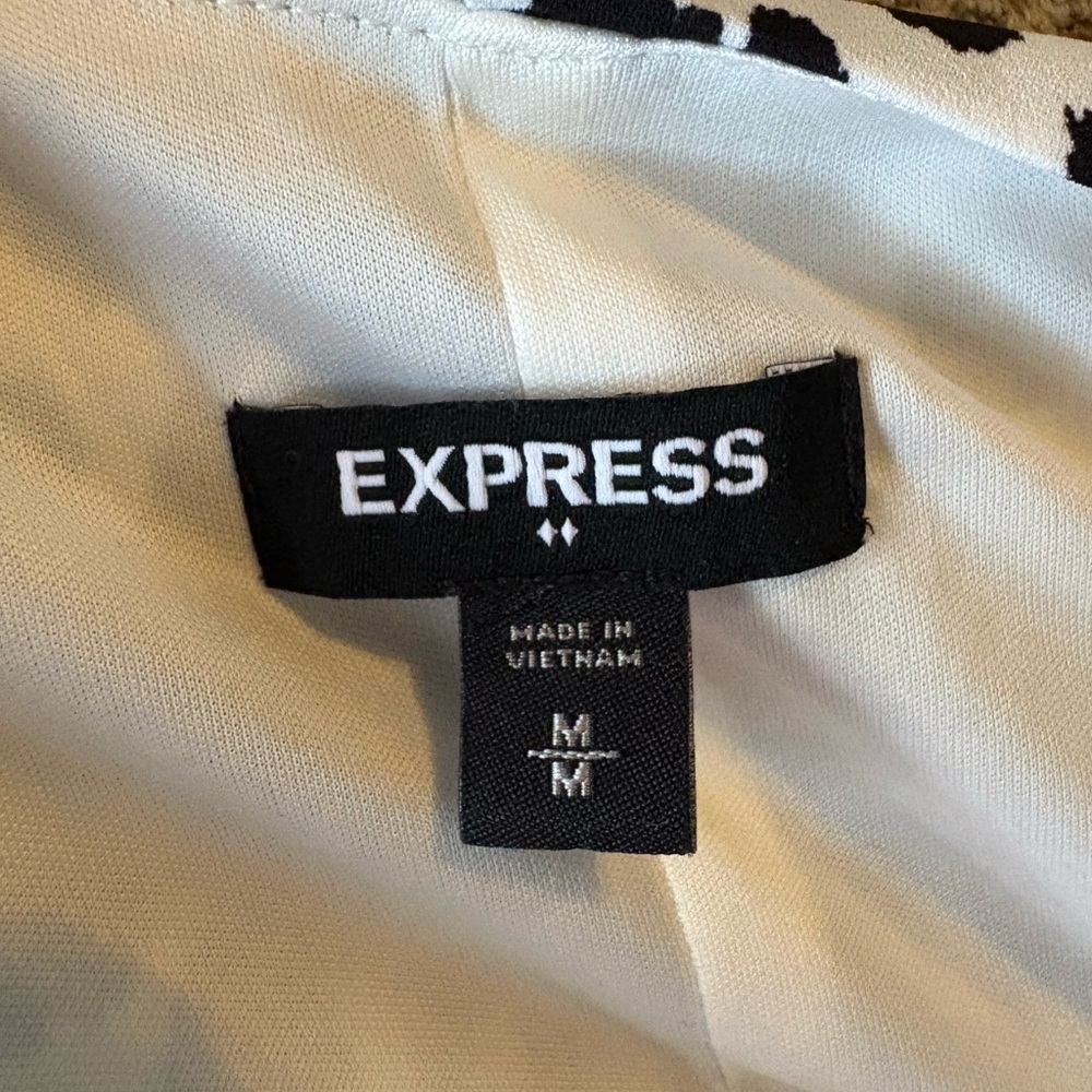 Express Black and White Cheetah Print Short Dress - Picture 3 of 3